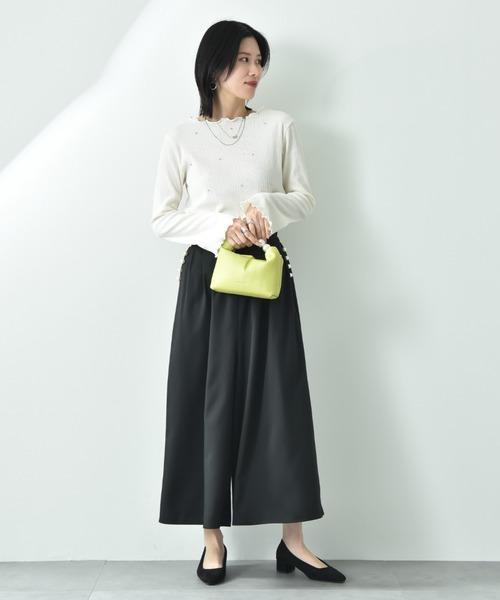 INTERPLANET(インタープラネット)の「パール釦スカンツ(その他パンツ・レディース・グレー/サックスブルー/ブラック/ブルー・FREE)」の8枚目の写真