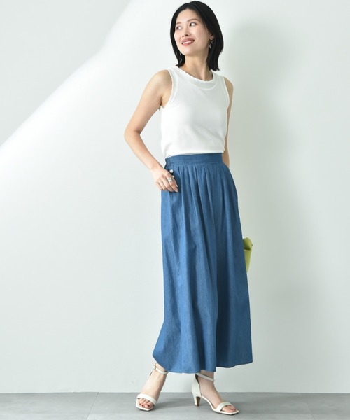 INTERPLANET(インタープラネット)の「パール釦スカンツ(その他パンツ・レディース・グレー/サックスブルー/ブラック/ブルー・FREE)」の17枚目の写真