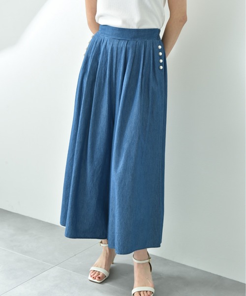 INTERPLANET(インタープラネット)の「パール釦スカンツ(その他パンツ・レディース・グレー/サックスブルー/ブラック/ブルー・FREE)」の20枚目の写真