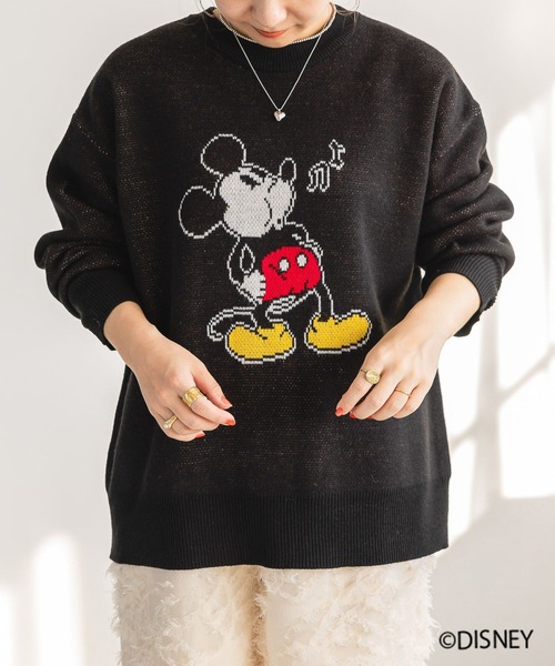 studio CLIP（スタディオクリップ）の「MICKEY / 12Gジャガードニット