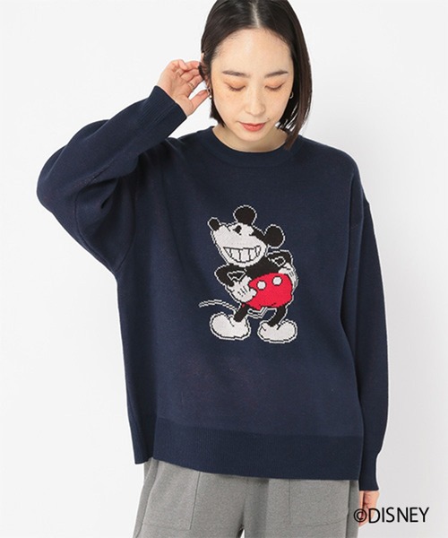 studio CLIP（スタディオクリップ）の「MICKEY / 12Gジャガードニットプルオーバー（ニット/セーター・レディース・グレー/ブラック/ネイビー・FREE）」の10枚目の写真