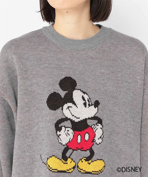 studio CLIP（スタディオクリップ）の「MICKEY / 12Gジャガードニットプルオーバー（ニット/セーター・レディース・グレー/ブラック/ネイビー・FREE）」の17枚目の写真