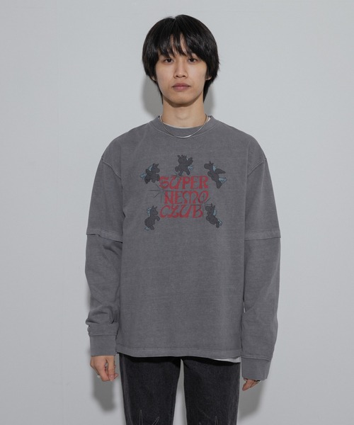 SENSE OF PLACE by URBAN RESEARCH（センスオブプレイスバイアーバンリサーチ）の「『別注』SHUHEI KOKI×SENSE OF PLACE　フェイクレイヤードTシャツ（Tシャツ/カットソー・メンズ・ブラック/グレー・LARGE/MEDIUM）」の13枚目の写真