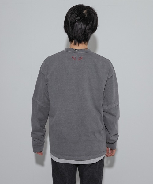 SENSE OF PLACE by URBAN RESEARCH（センスオブプレイスバイアーバンリサーチ）の「『別注』SHUHEI KOKI×SENSE OF PLACE　フェイクレイヤードTシャツ（Tシャツ/カットソー・メンズ・ブラック/グレー・LARGE/MEDIUM）」の15枚目の写真