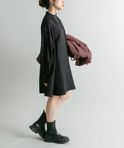 【セール】ステッチデザインスキッパーワンピース（ワンピース）｜KBF（ケイビーエフ）