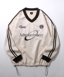 2026AW新柄 Fake Suede Game Sweat shirt/オーバーサイズ ブロークコア ゲームシャツ ユニフォーム フェイクスエード トレーナー スウェット