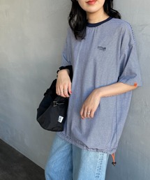 [UNIVERSAL OVERALL/ユニバーサルオーバーオール] 別注 ドローコード付き ワイドシルエットTシャツ