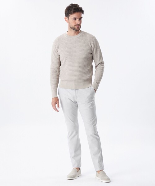 EPOCA UOMO（エポカウォモ）の「＊Safari5月号掲載＊スプリングクランククルーネックニット（ニット/セーター・メンズ・パープル系その他4/ダークネイビー/ホワイト/ベージュ系その他2・46/48）」の10枚目の写真