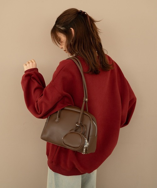 Nu(ニュー)の「【Nu】ミニバッグ付きハンドバッグ(ハンドバッグ・レディース・ブラック/ブラウン/ベージュ・ONE SIZE)」の13枚目の写真