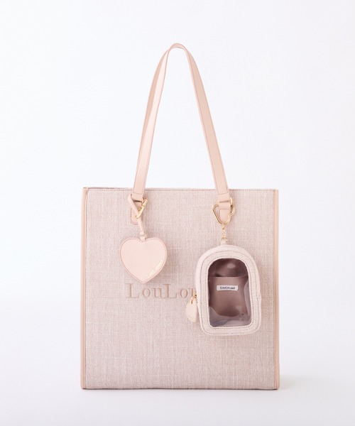 【LouLoumei】ハートチャーム付きトートバッグ one after another NICE CLAUP トートバッグ 「LouLoumei