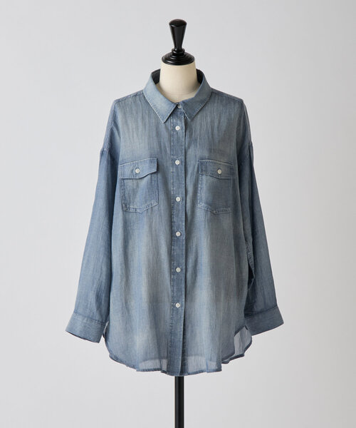 BEARDSLEY ビアズリー　シフォンデニムシャツ　　インディゴ　完売品 シフォンデニムシャツ | BEARDSLEY(ビアズリー)レディース | PAL