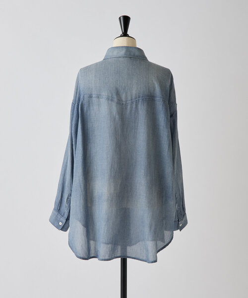 BEARDSLEY（ビアズリー）の「《FRIPIER》シフォンデニムシャツ（シャツ 