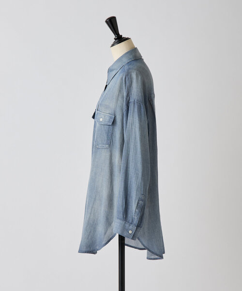 BEARDSLEY(ビアズリー)の「《FRIPIER》シフォンデニムシャツ(シャツ/ブラウス・レディース・インディゴブルー/バイオレット・FREE)」の12枚目の写真