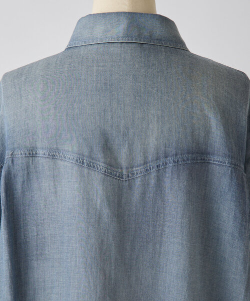 BEARDSLEY(ビアズリー)の「《FRIPIER》シフォンデニムシャツ(シャツ/ブラウス・レディース・インディゴブルー/バイオレット・FREE)」の10枚目の写真