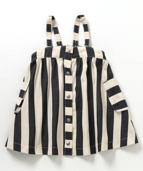 BREEZE（ブリーズ）の「【リンク/ジュニア対応】総柄ジャンスカ（ジャンパースカート・キッズ・ブラック/ライム・130/80/120/110/100/90）」の7枚目の写真