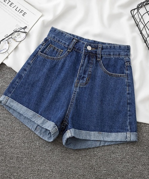 paravion(パラビオン)の「デニムショートパンツ(デニムパンツ・レディース・ライトブルー/ブルー・S/M)」の3枚目の写真