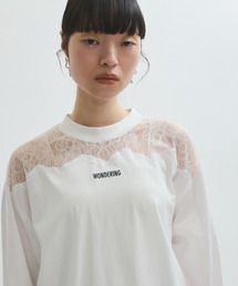 ADAM ET ROPE' | 【サステナブル】レースロンTEE(Tシャツ/カットソー)