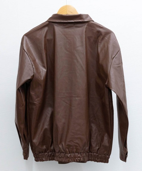 Miniministore（ミニミニストア）の「ブルゾン ジップアップジャケット 韓国風（ライダースジャケット・レディース・ブラウン/ブラック・FREE）」の12枚目の写真