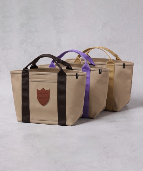 LEATHER TAG CANVAS TOTE (M) - 富士金梅（帆布/キャンバストート