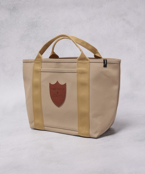 LEATHER TAG CANVAS TOTE (M) - 富士金梅（帆布/キャンバストート
