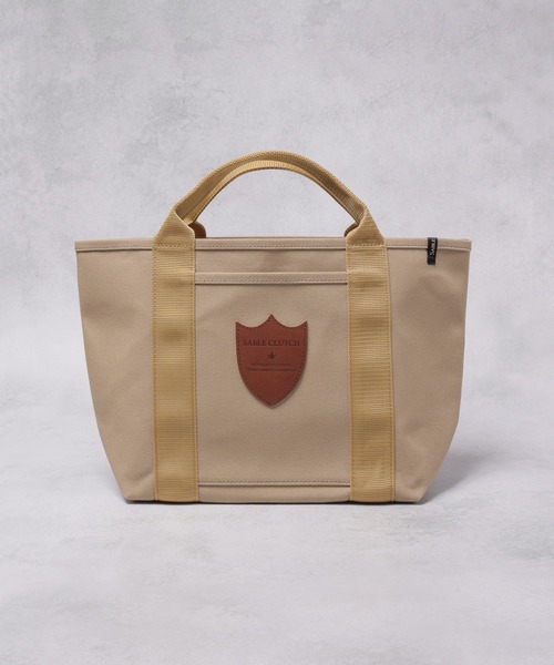 SABLE CLUTCH(セーブルクラッチ)の「LEATHER TAG CANVAS TOTE (M) - 富士金梅(帆布/キャンバストートバッグ)(トートバッグ・レディース・パープル/ゴールド/ダークブラウン・ONE SIZE)」の10枚目の写真