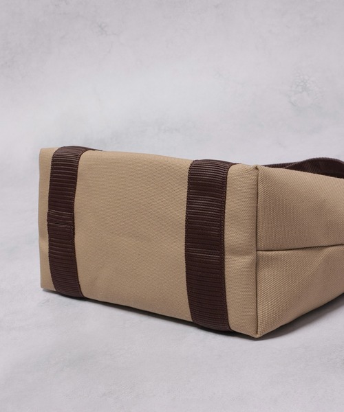 SABLE CLUTCH(セーブルクラッチ)の「LEATHER TAG CANVAS TOTE (M) - 富士金梅(帆布/キャンバストートバッグ)(トートバッグ・レディース・パープル/ゴールド/ダークブラウン・ONE SIZE)」の22枚目の写真