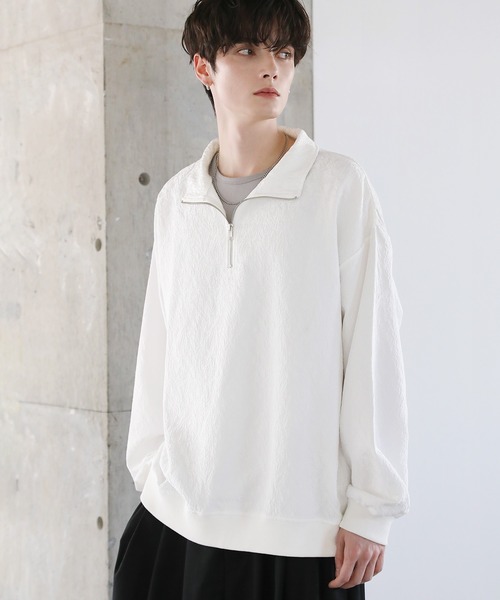 総柄ジャガードハーフジッププルオーバー（その他トップス