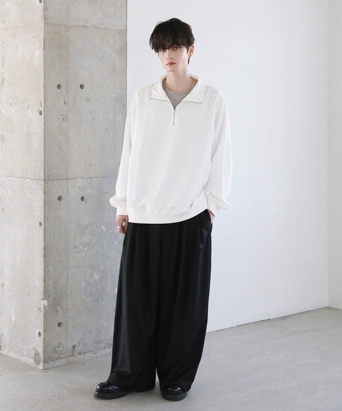 ASTRONOMY（アストロノミー）の「総柄ジャガードハーフジッププルオーバー（その他トップス・メンズ・グレー系/ブラック系/ホワイト/チャコール/ブラック/ホワイト系・L/M/S）」の10枚目の写真