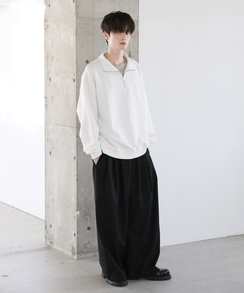 ASTRONOMY（アストロノミー）の「総柄ジャガードハーフジッププルオーバー（その他トップス・メンズ・グレー系/ブラック系/ホワイト/チャコール/ブラック/ホワイト系・L/M/S）」の13枚目の写真