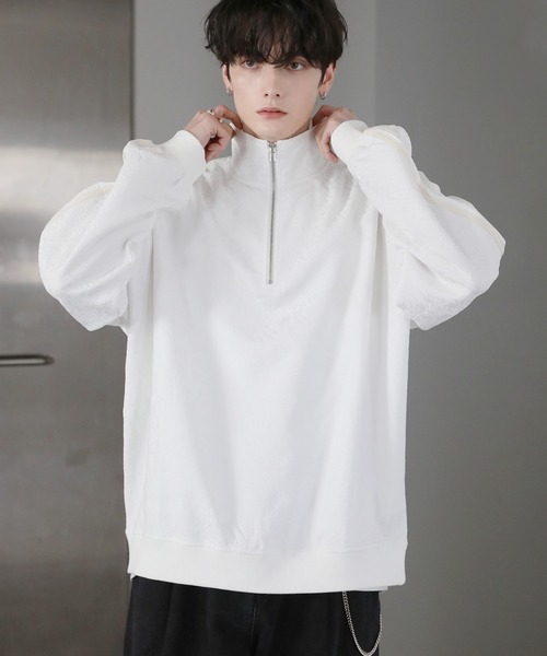 ASTRONOMY（アストロノミー）の「総柄ジャガードハーフジッププルオーバー（その他トップス・メンズ・グレー系/ブラック系/ホワイト/チャコール/ブラック/ホワイト系・L/M/S）」の16枚目の写真