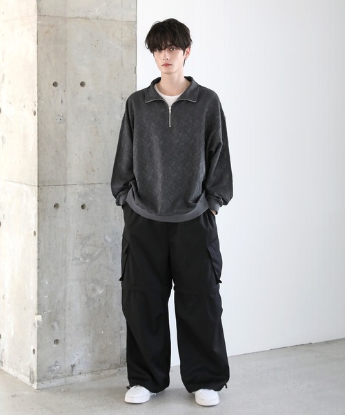 セール】総柄ジャガードハーフジッププルオーバー（その他トップス