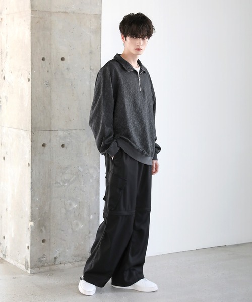 セール】総柄ジャガードハーフジッププルオーバー（その他トップス