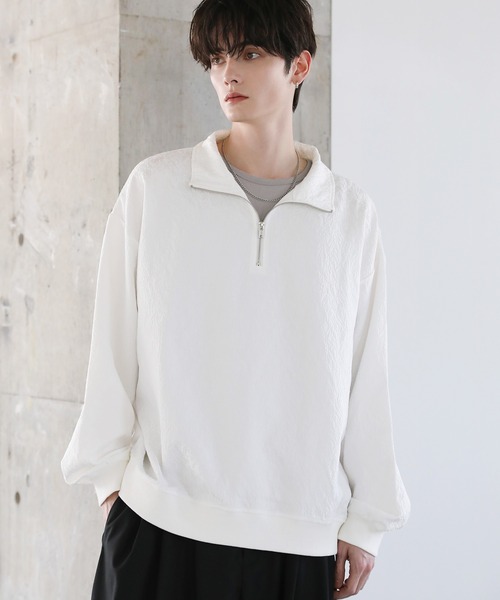 総柄ジャガードハーフジッププルオーバー（その他トップス