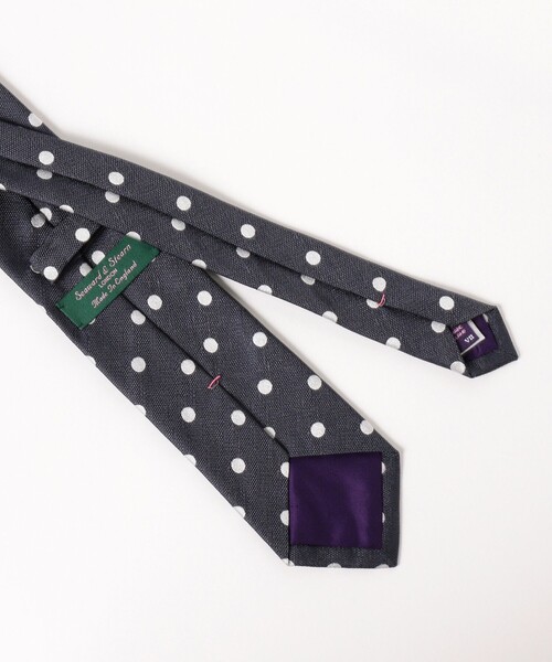 Seaward&stearn(シーワードスターン)の「Seaward & Stearn / シルク ドット ネクタイ(ネクタイ・メンズ・グレー・ONE SIZE)」の2枚目の写真