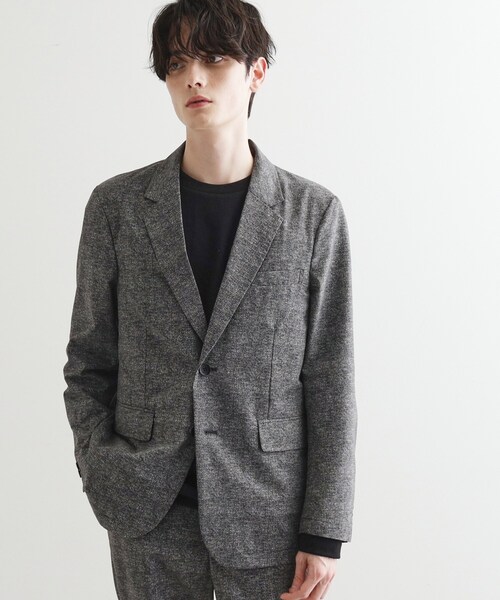 tk.TAKEO KIKUCHI（ティーケータケオキクチ）の「【洗える／通気性】COOL DOTS(R)テーラードジャケット（セットアップ対応）（テーラードジャケット・メンズ・ベージュ系6/ブルー系6/チャコール・04/03/02/01）」の5枚目の写真