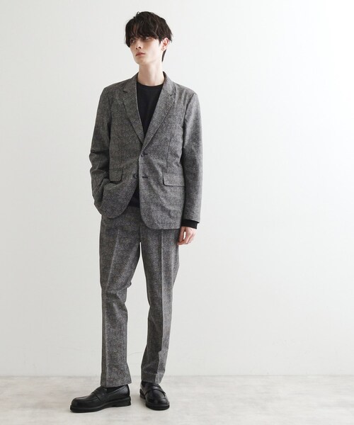 tk.TAKEO KIKUCHI（ティーケータケオキクチ）の「【洗える／通気性】COOL DOTS(R)テーラードジャケット（セットアップ対応）（テーラードジャケット・メンズ・ベージュ系6/ブルー系6/チャコール・04/03/02/01）」の7枚目の写真