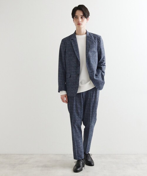 tk.TAKEO KIKUCHI（ティーケータケオキクチ）の「【洗える／通気性】COOL DOTS(R)テーラードジャケット（セットアップ対応）（テーラードジャケット・メンズ・ベージュ系6/ブルー系6/チャコール・04/03/02/01）」の10枚目の写真