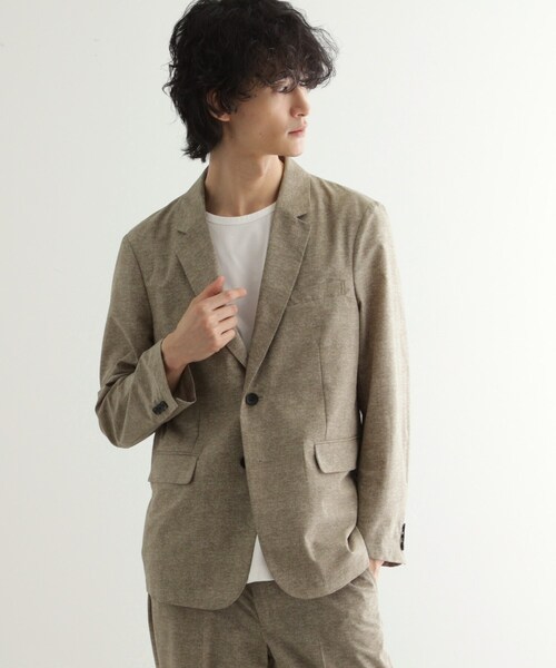 tk.TAKEO KIKUCHI（ティーケータケオキクチ）の「【洗える／通気性】COOL DOTS(R)テーラードジャケット（セットアップ対応）（テーラードジャケット・メンズ・ベージュ系6/ブルー系6/チャコール・04/03/02/01）」の13枚目の写真