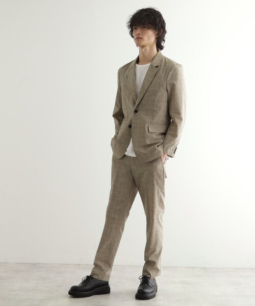 tk.TAKEO KIKUCHI（ティーケータケオキクチ）の「【洗える／通気性】COOL DOTS(R)テーラードジャケット（セットアップ対応）（テーラードジャケット・メンズ・ベージュ系6/ブルー系6/チャコール・04/03/02/01）」の15枚目の写真