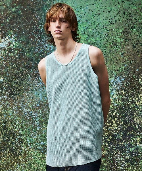 MSML(エムエスエムエル)の「MESH TANKTOP(タンクトップ・メンズ・ライトブルー/ブラック・XL/L/M/S)」の2枚目の写真