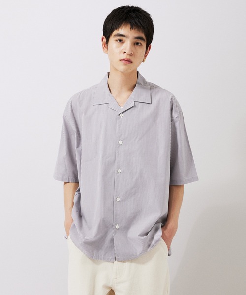 JOURNAL STANDARD(ジャーナルスタンダード)の「【ZOZO限定】ギンガムチェック オーバーサイズショートスリーブシャツ(シャツ/ブラウス・メンズ・ネイビー/ブラック/グレー/ダークブルー・S/XS/XL/L/M)」の2枚目の写真