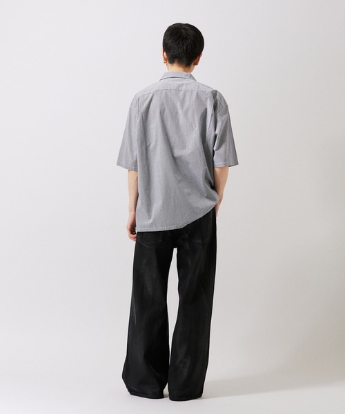 JOURNAL STANDARD(ジャーナルスタンダード)の「【ZOZO限定】ギンガムチェック オーバーサイズショートスリーブシャツ(シャツ/ブラウス・メンズ・ネイビー/ブラック/グレー/ダークブルー・S/XS/XL/L/M)」の8枚目の写真
