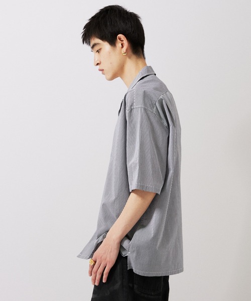JOURNAL STANDARD(ジャーナルスタンダード)の「【ZOZO限定】ギンガムチェック オーバーサイズショートスリーブシャツ(シャツ/ブラウス・メンズ・ネイビー/ブラック/グレー/ダークブルー・S/XS/XL/L/M)」の10枚目の写真