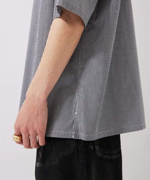 JOURNAL STANDARD(ジャーナルスタンダード)の「【ZOZO限定】ギンガムチェック オーバーサイズショートスリーブシャツ(シャツ/ブラウス・メンズ・ネイビー/ブラック/グレー/ダークブルー・S/XS/XL/L/M)」の13枚目の写真