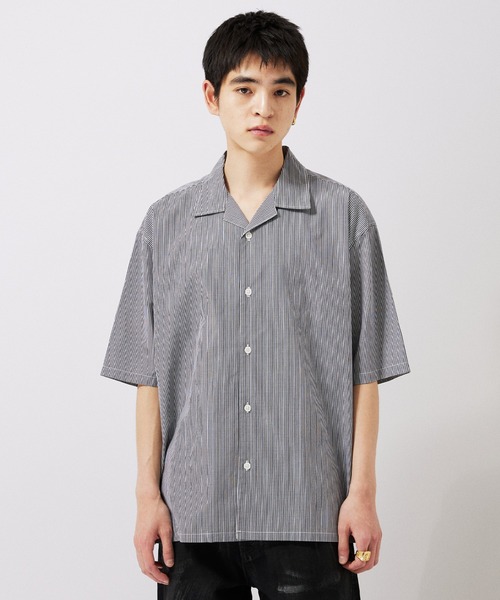 JOURNAL STANDARD(ジャーナルスタンダード)の「【ZOZO限定】ギンガムチェック オーバーサイズショートスリーブシャツ(シャツ/ブラウス・メンズ・ネイビー/ブラック/グレー/ダークブルー・S/XS/XL/L/M)」の9枚目の写真