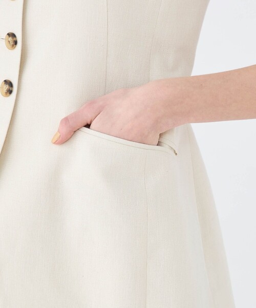 ラメミックスストレッチ スクエアネックジレ（ベスト）｜BALLSEY