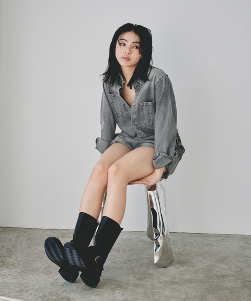 One Tea spoon（ワンティースプーン）の「ONE TEA SPOON /ワンティースプーン ISLAND BLUE PROPHECY DENIMオールインワン（つなぎ/オールインワン・レディース・ブルー・FREE）」の22枚目の写真