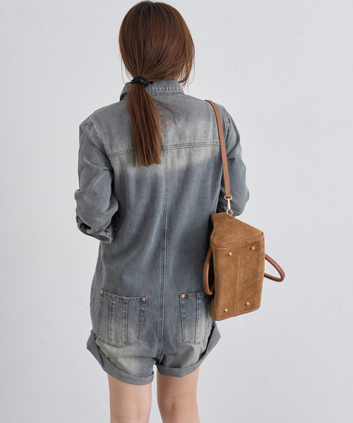 One Tea spoon（ワンティースプーン）の「ONE TEA SPOON /ワンティースプーン ISLAND BLUE PROPHECY DENIMオールインワン（つなぎ/オールインワン・レディース・ブルー・FREE）」の7枚目の写真