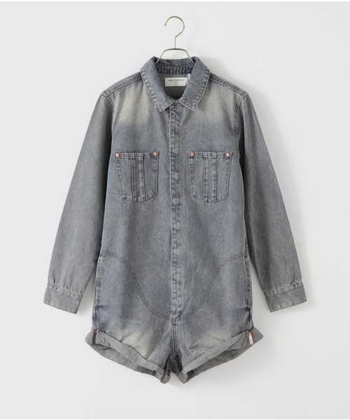 One Tea spoon（ワンティースプーン）の「ONE TEA SPOON /ワンティースプーン ISLAND BLUE PROPHECY DENIMオールインワン（つなぎ/オールインワン・レディース・ブルー・FREE）」の8枚目の写真
