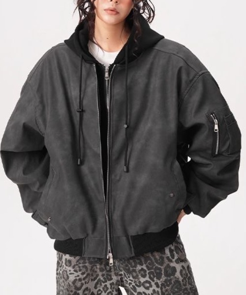 CIASENSE ブルゾン アウター High neck zip-up short blouson